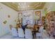 Formal dining room with chandelier and seating for six at 4222 E Mclellan Cir # 7, Mesa, AZ 85205