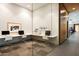 Modern business center with computers, printer, and comfortable seating at 7120 E Kierland Blvd # 218, Scottsdale, AZ 85254