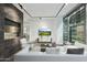 Modern living room with large windows and city views at 7120 E Kierland Blvd # 218, Scottsdale, AZ 85254