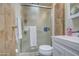Clean bathroom with a large shower and updated vanity at 7750 E Broadway Rd # 156, Mesa, AZ 85208