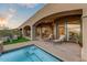 Private pool and patio with stunning sunset views at 13462 E Wethersfield Rd, Scottsdale, AZ 85259