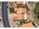 Aerial view of a single-Gathering home with a well-maintained terracotta roof and landscaping at 25440 S Flame Tree Dr, Sun Lakes, AZ 85248