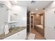 Bathroom with granite vanity, large soaking tub, and separate shower at 3502 N 22 St, Phoenix, AZ 85016