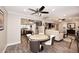 Open concept dining area with round table and view of living room at 3502 N 22 St, Phoenix, AZ 85016