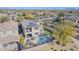 Aerial view showing house, pool and solar panels at 3729 E Donald Dr, Phoenix, AZ 85050