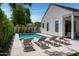 Inviting pool area with lounge chairs and modern landscaping at 3837 E Heatherbrae Dr, Phoenix, AZ 85018