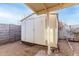 Backyard shed next to covered patio at 6820 N 81St Ln, Glendale, AZ 85303