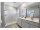 Bathroom boasts double vanity, large shower and modern fixtures at 730 E Zesta Ln # 101, Gilbert, AZ 85297