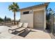 Outdoor shower near the community pool and lounge chairs at 730 E Zesta Ln # 101, Gilbert, AZ 85297