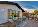 Cozy patio with wicker furniture and a modern design at 8235 E Glenrosa Ave, Scottsdale, AZ 85251