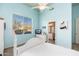Bright bedroom with window, view, and ensuite bathroom at 12159 N 120Th Way, Scottsdale, AZ 85259
