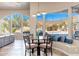 Breakfast nook with built-in seating and mountain views at 12159 N 120Th Way, Scottsdale, AZ 85259