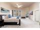Spacious main bedroom with mountain views and ensuite bathroom at 12159 N 120Th Way, Scottsdale, AZ 85259