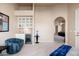 Convenient wet bar with cabinetry and mini-refrigerator at 12159 N 120Th Way, Scottsdale, AZ 85259