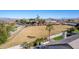 Aerial view showing a large backyard and surrounding neighborhood at 1848 E Mallory St, Mesa, AZ 85203