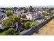 Aerial view of house, backyard, and pool; spacious backyard with playset at 1848 E Mallory St, Mesa, AZ 85203