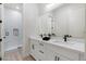 Clean bathroom with double vanity, and walk-in shower at 2911 W Latona Rd # 1, Laveen, AZ 85339