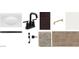 Bathroom features include a vanity, matte black faucet, and gold hardware at 46941 W Old Timer Rd, Maricopa, AZ 85139