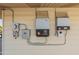 Close-up view of solar panel system and electrical components at 9814 W Cedar Dr, Sun City, AZ 85351