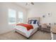 Bright bedroom with window shutters and a workspace at 12058 N Loma Linda St, Surprise, AZ 85388