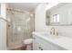 Modern bathroom with white vanity and gold fixtures at 1243 N Terripin --, Mesa, AZ 85207