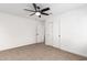 Bright bedroom with carpeted floor and ceiling fan at 1243 N Terripin --, Mesa, AZ 85207