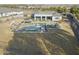 Aerial view showing home's pool and backyard oasis at 14821 E Chandler Heights Rd, Chandler, AZ 85249