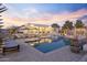 Expansive pool and spa with sunset views at 14821 E Chandler Heights Rd, Chandler, AZ 85249