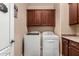 Laundry room with washer, dryer, and cabinets at 15244 W Alexandria Way, Surprise, AZ 85379