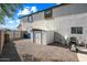 Backyard view with storage shed and grilling station at 16238 N 161St Dr, Surprise, AZ 85374