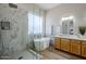 Spa-like bathroom with a large soaking tub, walk-in shower, and modern vanity at 17421 E Via Del Oro --, Fountain Hills, AZ 85268