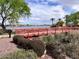 Scenic lakefront property with walking bridge and lush landscaping at 17531 W Liberty Ln, Goodyear, AZ 85338