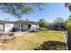 Spacious backyard featuring a covered patio, grassy lawn, and a trampoline at 2037 E Fountain St, Mesa, AZ 85213