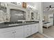 Double vanity bathroom with a walk-in shower at 20749 W Medlock Dr, Buckeye, AZ 85396