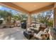 Relaxing patio with seating area and views of the desert landscape at 27608 N Montana Dr, Rio Verde, AZ 85263