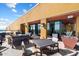 Relaxing roof deck features a fire pit, lounge seating, and city views at 310 S 4Th St # 908, Phoenix, AZ 85004