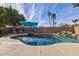 Inviting kidney-shaped pool with waterfall feature at 372 N Wilson Dr, Chandler, AZ 85225