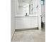Bathroom with single vanity and white cabinets at 3957 E Expedition Way, Phoenix, AZ 85050