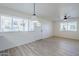 Living room with hardwood floors and front door access at 4720 E Belleview St, Phoenix, AZ 85008