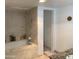 Bathroom with tile shower, bathtub and granite vanity at 7760 E Carefree Dr, Carefree, AZ 85377