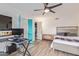 Bedroom with a large bed, workspace and closet at 7760 E Carefree Dr, Carefree, AZ 85377