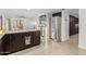 Island kitchen with granite countertops and stainless steel appliances at 7760 E Carefree Dr, Carefree, AZ 85377