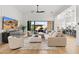 Open living area with large sectional sofa,sliding glass doors, and modern decor at 8040 E Laurel St, Mesa, AZ 85207