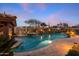 Resort-style pool and spa with waterfall feature at 8040 E Laurel St, Mesa, AZ 85207