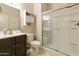 Bathroom with shower, vanity, and toilet at 854 S San Marcos Dr # 6B, Apache Junction, AZ 85120