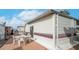 Exterior view showing patio furniture and building at 880 Motherlode Dr # 1099, Apache Junction, AZ 85119