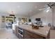Open concept kitchen features a large island, breakfast bar, and modern cabinetry at 9254 N 82Nd St, Scottsdale, AZ 85258