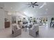 Open floor plan boasts spacious living room with high ceilings and tile flooring at 9254 N 82Nd St, Scottsdale, AZ 85258