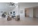 Open and airy living room with high ceilings and tile floors at 9254 N 82Nd St, Scottsdale, AZ 85258