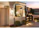 Modern entry with sleek gate and stylish lighting at 1710 W Glacier Way, Chandler, AZ 85248